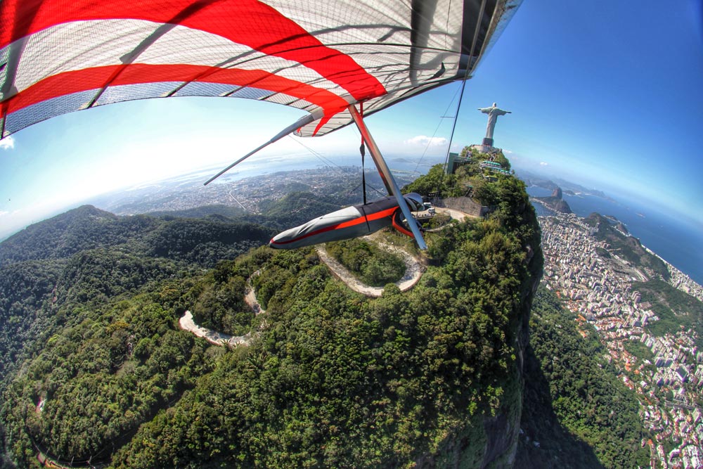 Retorno do sobrevoo a estátua do Cristo Redentor