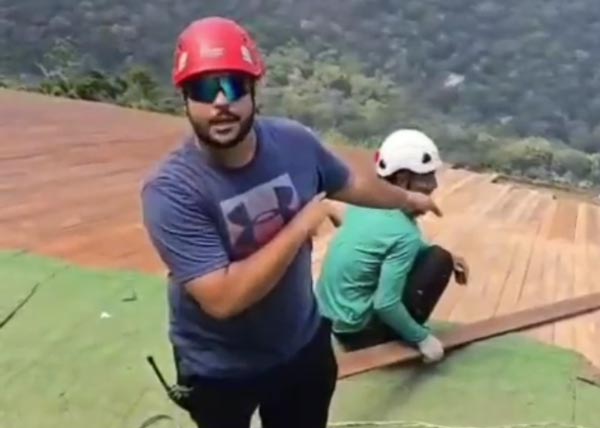 Reforma da rampa de parapente,  primeira etapa concluída.