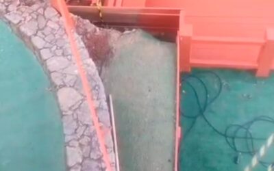 Continuação das obras do deck da Rampa de Parapente