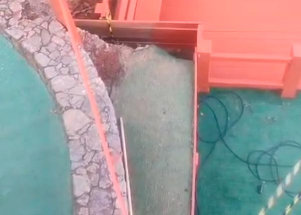 Continuação das obras do deck da Rampa de Parapente