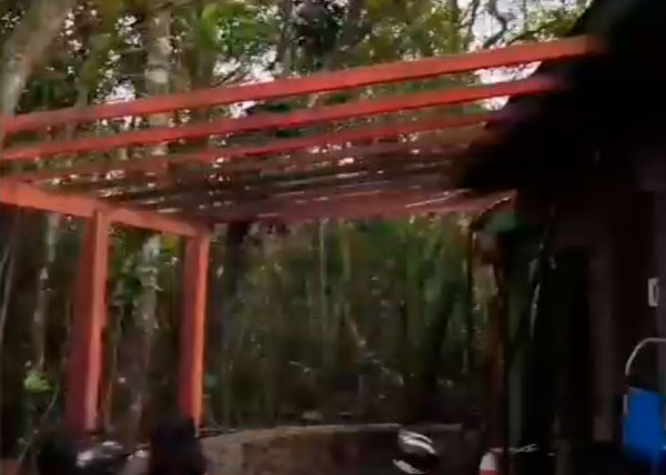 Extensão do telhado do Quiosque da Rampa