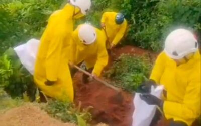 Contenções das encostas na rampa