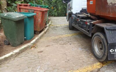 Coleta de lixo na rampa