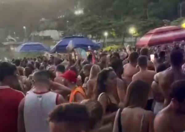 Eventos de carnaval na área de pouso do CSCVL