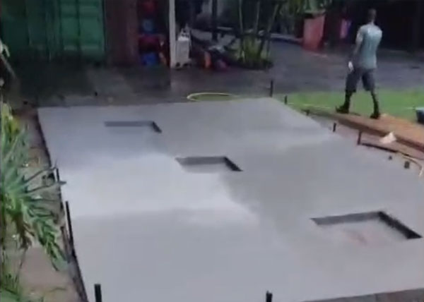 Conclusão da obra da laje dos reservatórios de água