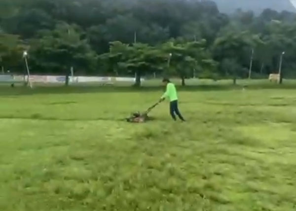 Cuidados no gramado do pouso