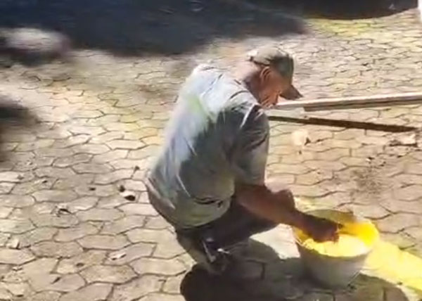 Manutenção do estacionamento da rampa
